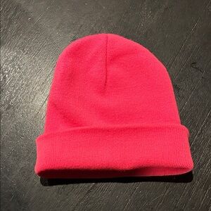 Neon pink beanie